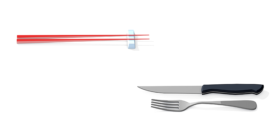 Chopsticks, Fork, and Knife