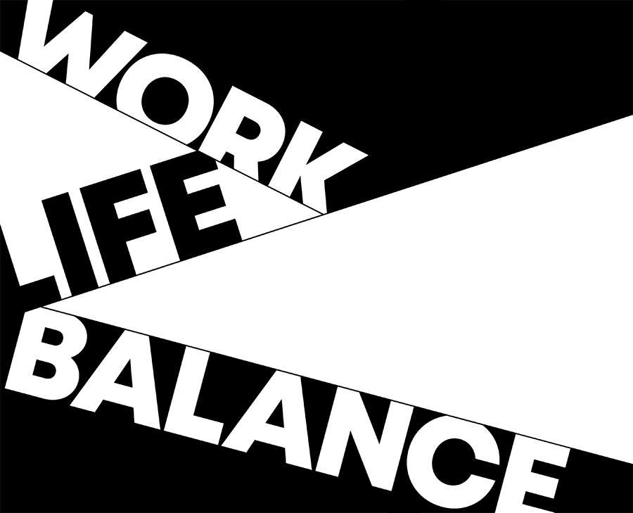 Work Life Balance Type Illustration